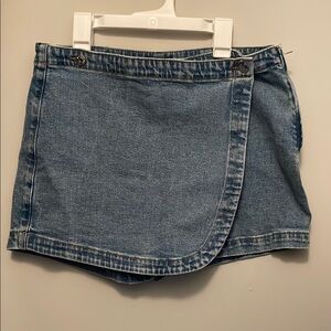 Denim Wrap Skort